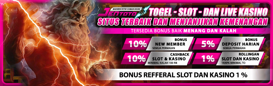 Togel Online Jentoto: Pilihan Terpercaya dengan Game Slot dan Casino Terbaik di Indonesia 2024